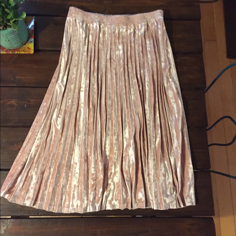 Pale Pink Velvet Skirt 🎀